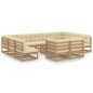 vidaXL Set de muebles de jardín 12 pzs cojines madera pino marrón miel vidaXL Set de muebles de jardín 12 pzs cojines madera pino marrón miel