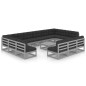 vidaXL Set de muebles de jardín 14 pzas con cojines madera pino gris