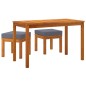 vidaXL Set de comedor para jardín 3 piezas con cojines madera acacia vidaXL Set de comedor para jardín 3 piezas con cojines madera acacia