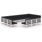 vidaXL Set de muebles de jardín 13 pzas con cojines madera pino blanco vidaXL Set de muebles de jardín 13 pzas con cojines madera pino blanco