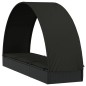 vidaXL Tumbona con toldo redondo ratán sintético negro 211x57x140 cm vidaXL Tumbona con toldo redondo ratán sintético negro 211x57x140 cm