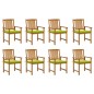 vidaXL Sillas de jardín con cojines 8 uds madera maciza de acacia vidaXL Sillas de jardín con cojines 8 uds madera maciza de acacia