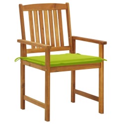 vidaXL Sillas de jardín con cojines 8 uds madera maciza de acacia 