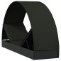 vidaXL Tumbona con toldo redondo ratán sintético negro 211x57x140 cm vidaXL Tumbona con toldo redondo ratán sintético negro 211x57x140 cm