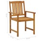 vidaXL Sillas de jardín con cojines 8 uds madera maciza de acacia vidaXL Sillas de jardín con cojines 8 uds madera maciza de acacia