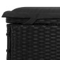 vidaXL Tumbona con toldo redondo ratán sintético negro 211x57x140 cm vidaXL Tumbona con toldo redondo ratán sintético negro 211x57x140 cm
