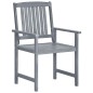 vidaXL Sillas de jardín 8 unidades madera maciza de teca gris vidaXL Sillas de jardín 8 unidades madera maciza de teca gris