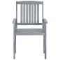 vidaXL Sillas de jardín 8 unidades madera maciza de teca gris vidaXL Sillas de jardín 8 unidades madera maciza de teca gris