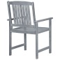 vidaXL Sillas de jardín 8 unidades madera maciza de teca gris vidaXL Sillas de jardín 8 unidades madera maciza de teca gris