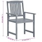 vidaXL Sillas de jardín 8 unidades madera maciza de teca gris vidaXL Sillas de jardín 8 unidades madera maciza de teca gris