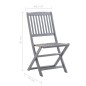 vidaXL Sillas de jardín plegables 8 uds y cojines madera maciza acacia vidaXL Sillas de jardín plegables 8 uds y cojines madera maciza acacia