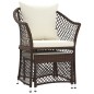 vidaXL Set muebles de jardín 2 piezas y cojines ratán sintético marrón vidaXL Set muebles de jardín 2 piezas y cojines ratán sintético marrón