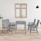 vidaXL Sillas de comedor jardín con cojines 4 uds madera maciza acacia