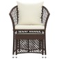 vidaXL Set muebles de jardín 2 piezas y cojines ratán sintético marrón vidaXL Set muebles de jardín 2 piezas y cojines ratán sintético marrón