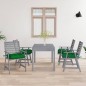 vidaXL Sillas de comedor jardín con cojines 4 uds madera maciza acacia