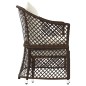 vidaXL Set muebles de jardín 2 piezas y cojines ratán sintético marrón vidaXL Set muebles de jardín 2 piezas y cojines ratán sintético marrón