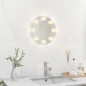vidaXL Espejo de pared sin marco con luces LED redondo de vidrio vidaXL Espejo de pared sin marco con luces LED redondo de vidrio