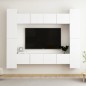 vidaXL Set de muebles de salón TV 8 piezas madera de ingeniería blanco
