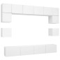 vidaXL Set de muebles de salón TV 8 piezas madera de ingeniería blanco vidaXL Set de muebles de salón TV 8 piezas madera de ingeniería blanco