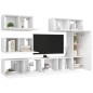 vidaXL Set de muebles de salón TV 6 piezas madera de ingeniería blanco vidaXL Set de muebles de salón TV 6 piezas madera de ingeniería blanco