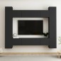 vidaXL Set de muebles de salón TV 8 piezas madera ingeniería negro