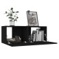 vidaXL Set de muebles de salón TV 8 piezas madera ingeniería negro