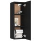 vidaXL Set de muebles de salón TV 8 piezas madera ingeniería negro