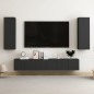 vidaXL Juego de muebles de TV 5 piezas madera contrachapada negro vidaXL Juego de muebles de TV 5 piezas madera contrachapada negro