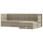 vidaXL Set de muebles de jardín 4 pzas y cojines ratán sintético gris