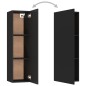 vidaXL Set de muebles de salón TV 6 piezas madera ingeniería negro
