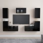 vidaXL Set de muebles de salón TV 7 pzas madera de ingeniería negro vidaXL Set de muebles de salón TV 7 pzas madera de ingeniería negro
