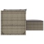 vidaXL Set de muebles de jardín 4 pzas y cojines ratán sintético gris