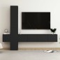 vidaXL Set de muebles de salón TV 5 piezas madera de ingeniería negro
