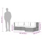 vidaXL Set de muebles de jardín 4 pzas y cojines ratán sintético gris