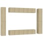 vidaXL Set de muebles salón TV 10 pzas madera ingeniería roble Sonoma vidaXL Set de muebles salón TV 10 pzas madera ingeniería roble Sonoma