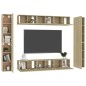 vidaXL Set de muebles salón TV 10 pzas madera ingeniería roble Sonoma vidaXL Set de muebles salón TV 10 pzas madera ingeniería roble Sonoma