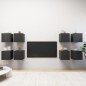 vidaXL Muebles de pared para TV 8 uds gris 30,5x30x30 cm vidaXL Muebles de pared para TV 8 uds gris 30,5x30x30 cm