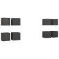 vidaXL Muebles de pared para TV 8 uds gris 30,5x30x30 cm vidaXL Muebles de pared para TV 8 uds gris 30,5x30x30 cm