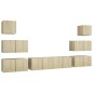 vidaXL Set de muebles salón TV 8 pzas madera ingeniería roble Sonoma