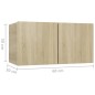 vidaXL Set de muebles salón TV 8 pzas madera ingeniería roble Sonoma