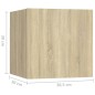 vidaXL Set de muebles salón TV 8 pzas madera ingeniería roble Sonoma