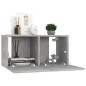 vidaXL Set de muebles de salón 4 pzas madera ingeniería gris hormigón