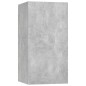 vidaXL Set de muebles de salón 4 pzas madera ingeniería gris hormigón