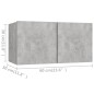 vidaXL Set de muebles de salón 4 pzas madera ingeniería gris hormigón