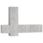 vidaXL Set de muebles de salón 3 pzas madera ingeniería gris hormigón vidaXL Set de muebles de salón 3 pzas madera ingeniería gris hormigón