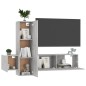 vidaXL Set de muebles de salón 3 pzas madera ingeniería gris hormigón vidaXL Set de muebles de salón 3 pzas madera ingeniería gris hormigón