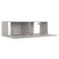 vidaXL Set de muebles de salón 3 pzas madera ingeniería gris hormigón vidaXL Set de muebles de salón 3 pzas madera ingeniería gris hormigón