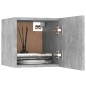 vidaXL Set de muebles de salón 7 pzas madera ingeniería gris hormigón