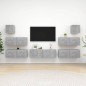 vidaXL Set de muebles de salón 7 pzas madera ingeniería gris hormigón vidaXL Set de muebles de salón 7 pzas madera ingeniería gris hormigón