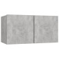 vidaXL Set muebles de salón TV 7 pzas madera ingeniería gris hormigón